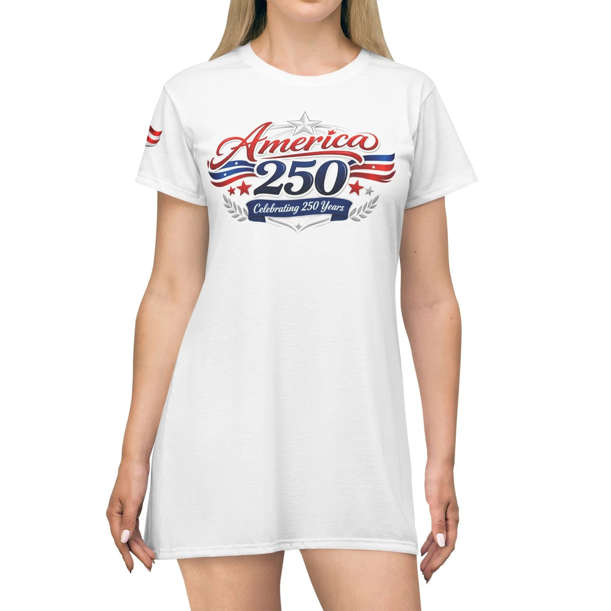 America 250 Celebrating 250 Years T-Shirt Dress | Patriotic USA